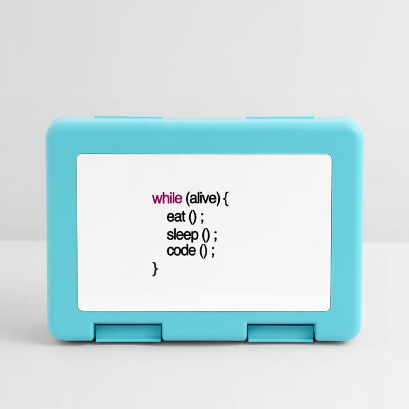 while alive code Informatiker programming coding Brotdose