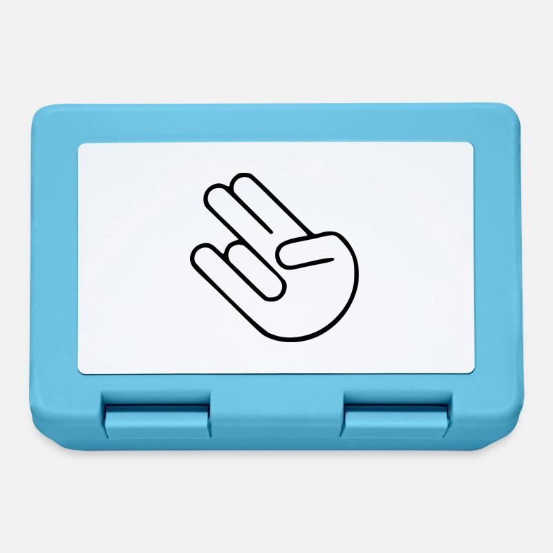 Shocker bumper sticker sticker gift hand gesture - Lunchbox - sapphire blue