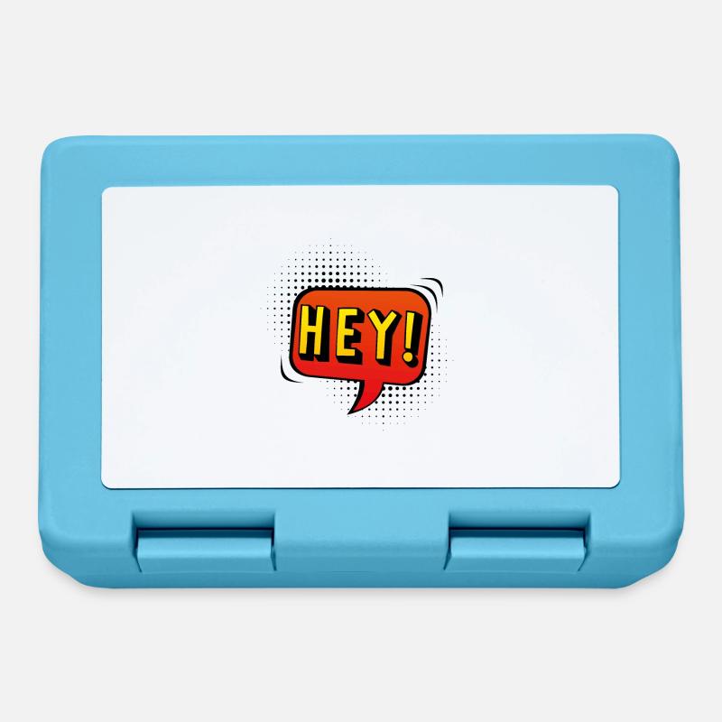 Hey Speech bubble in pop-art style - Lunchbox - sapphire blue