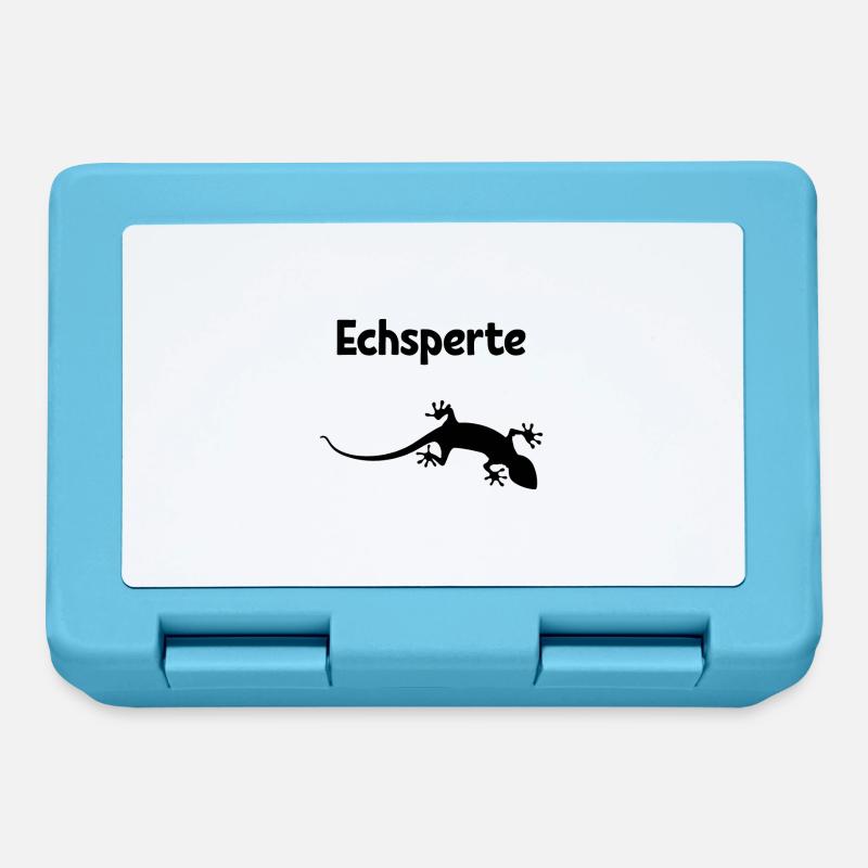 Echsperte Geschenk Spruch Reptilien Eidechse - Brotdose - Saphirblau