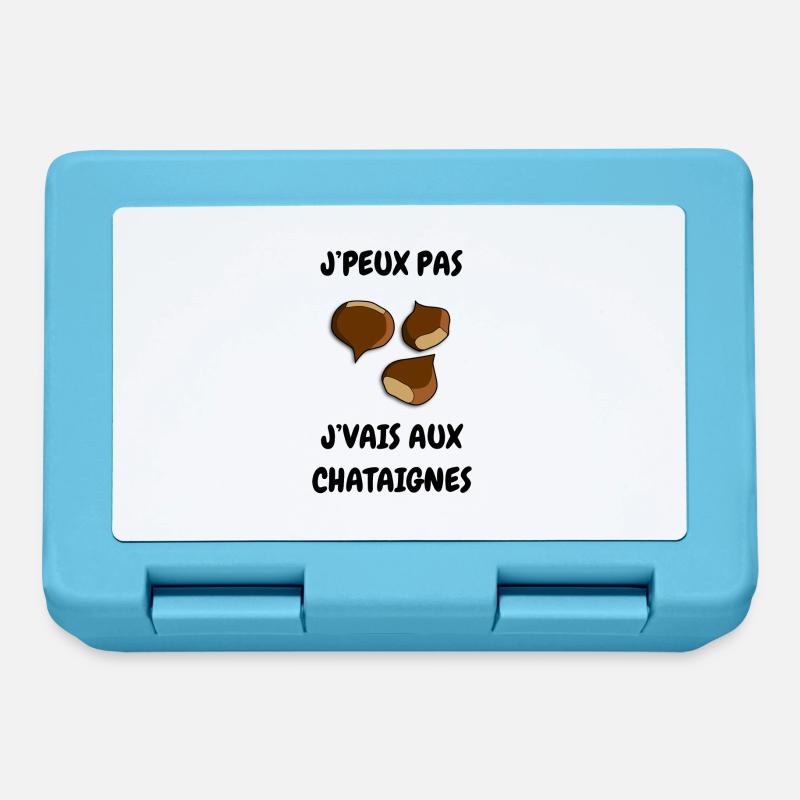 J’peux pas j’vais au châtaignes - Boîte à goûter - bleu saphir