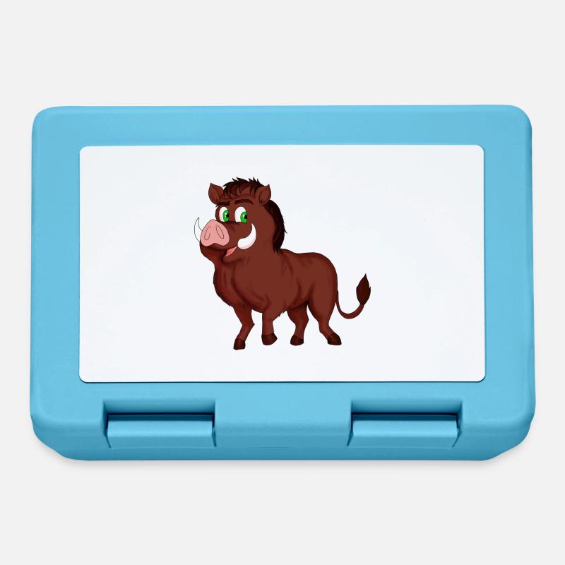 friendly wild boar - Lunchbox - sapphire blue