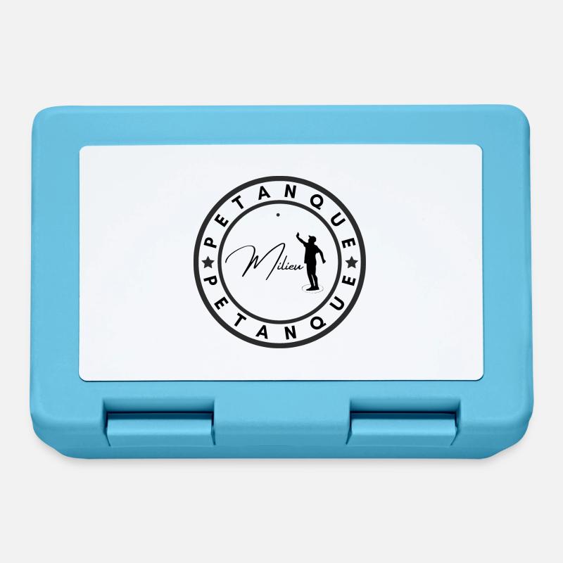 Petanque logo silhouette milieu - Boîte à goûter - bleu saphir