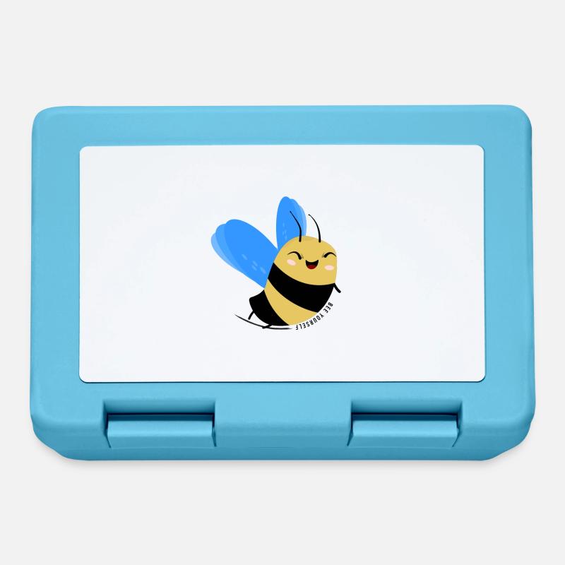 Funny Bee: Bee Yourself - Brotdose - Saphirblau