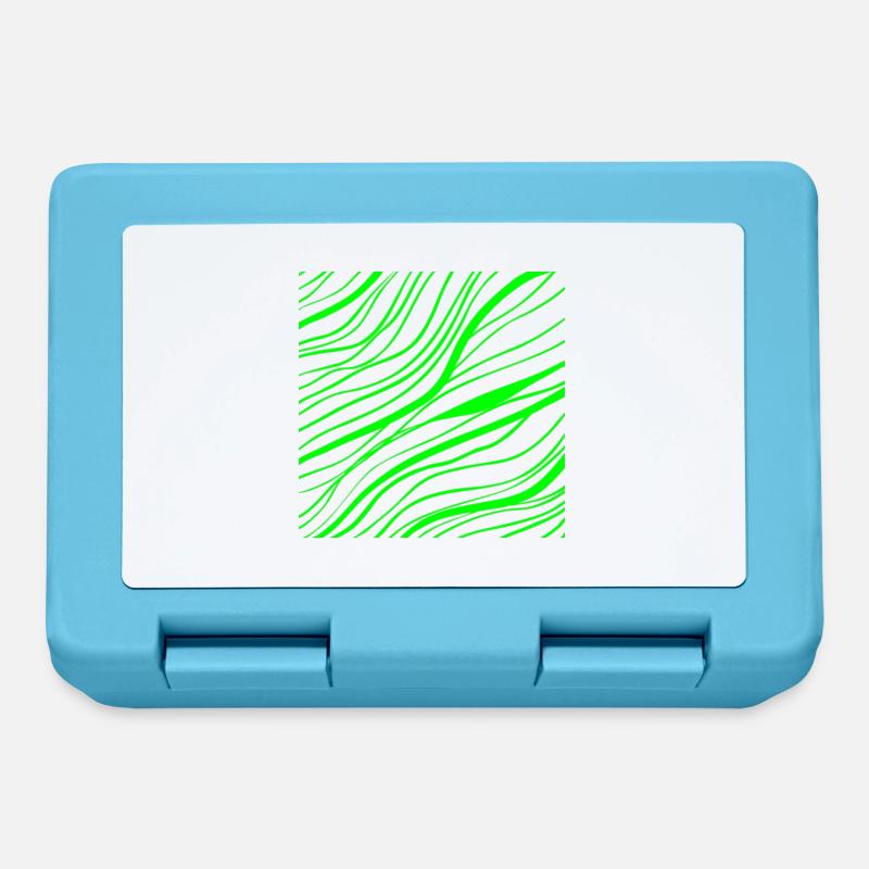 jungle line pattern - Lunchbox - sapphire blue