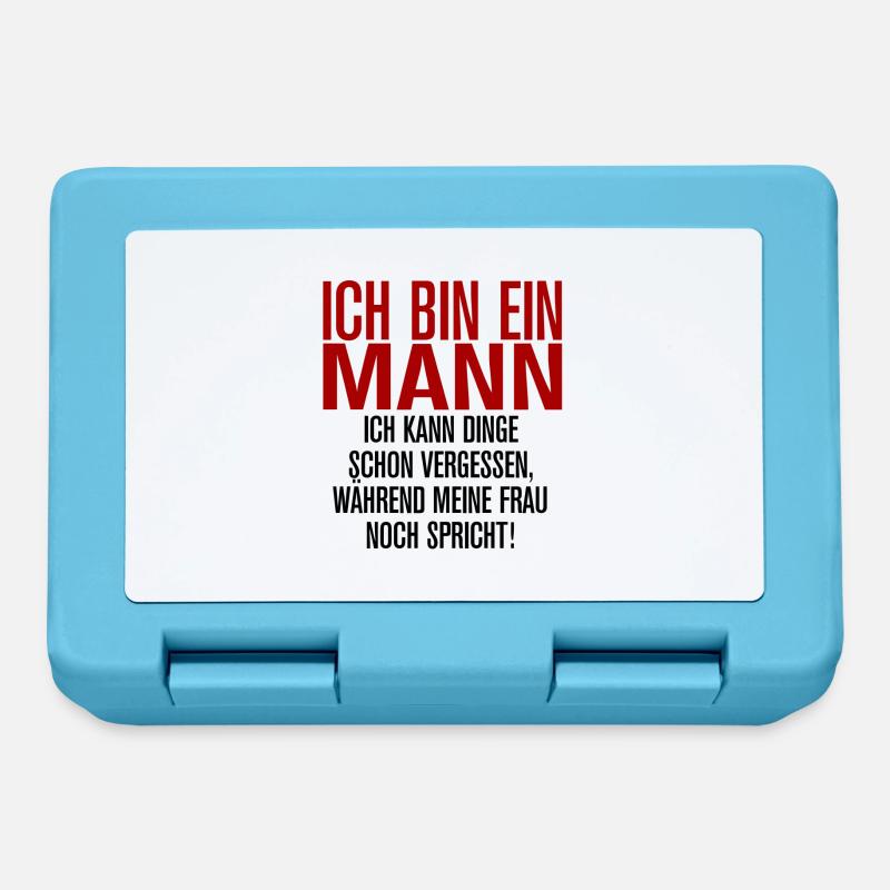 Ich bin ein Mann - Brotdose - Saphirblau