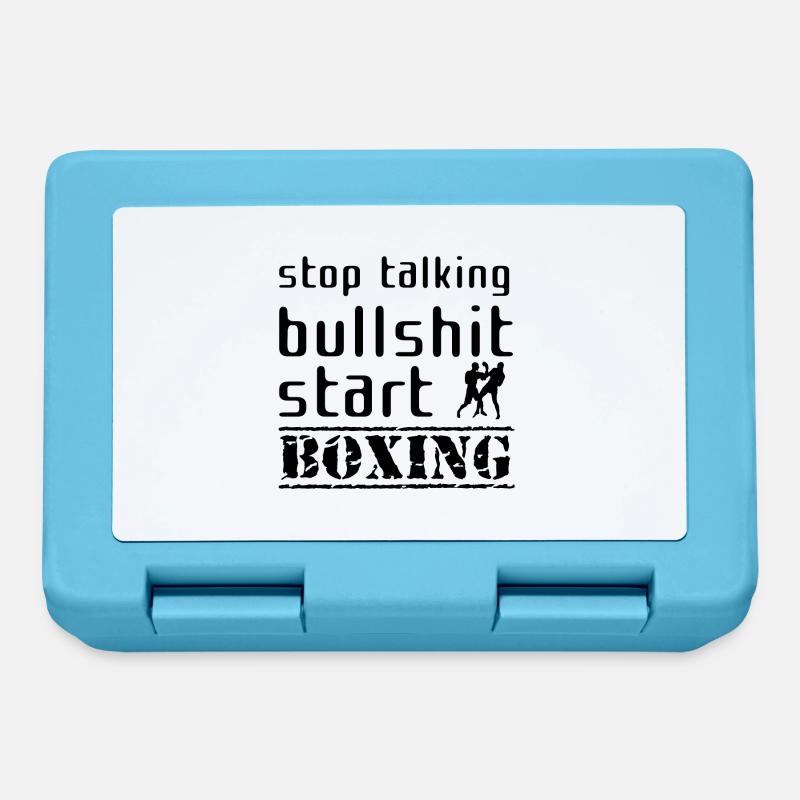 Stop talking bullshit start boxing - Lunchbox - sapphire blue