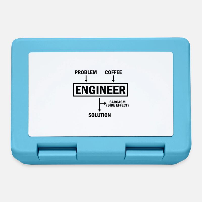 Problem Engineer Coffee Solution Sarcasm - Brotdose - Saphirblau