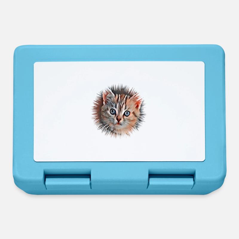 Chat - Boîte à goûter - bleu saphir