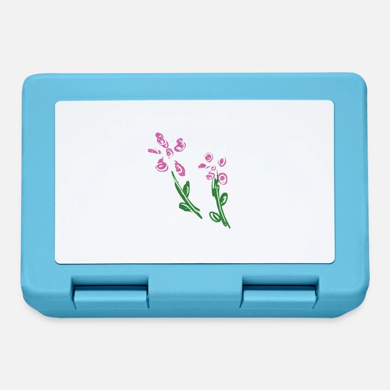 fleurs fleur - Boîte à goûter - bleu saphir