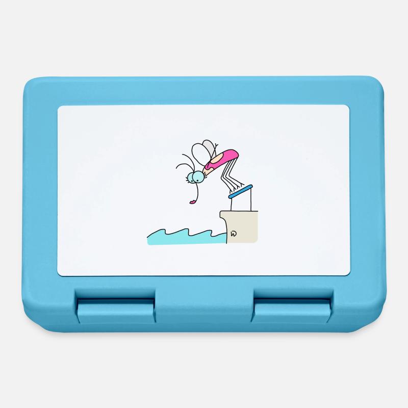 Djenne Wana going for a swim - Lunchbox - sapphire blue