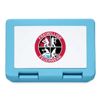 Freiwillige Feuerwehr Logo 3farbig - Brotdose - Saphirblau - Vorne