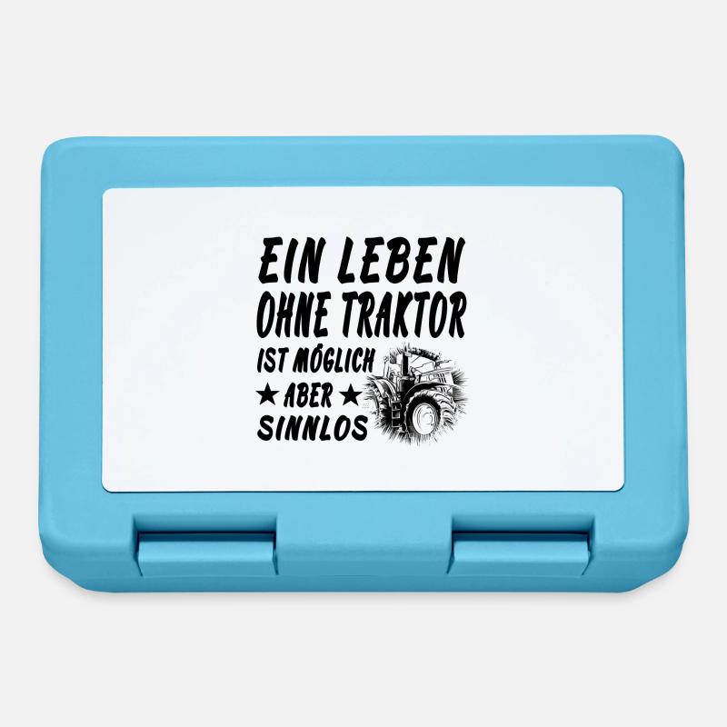 Traktor - Brotdose - Saphirblau