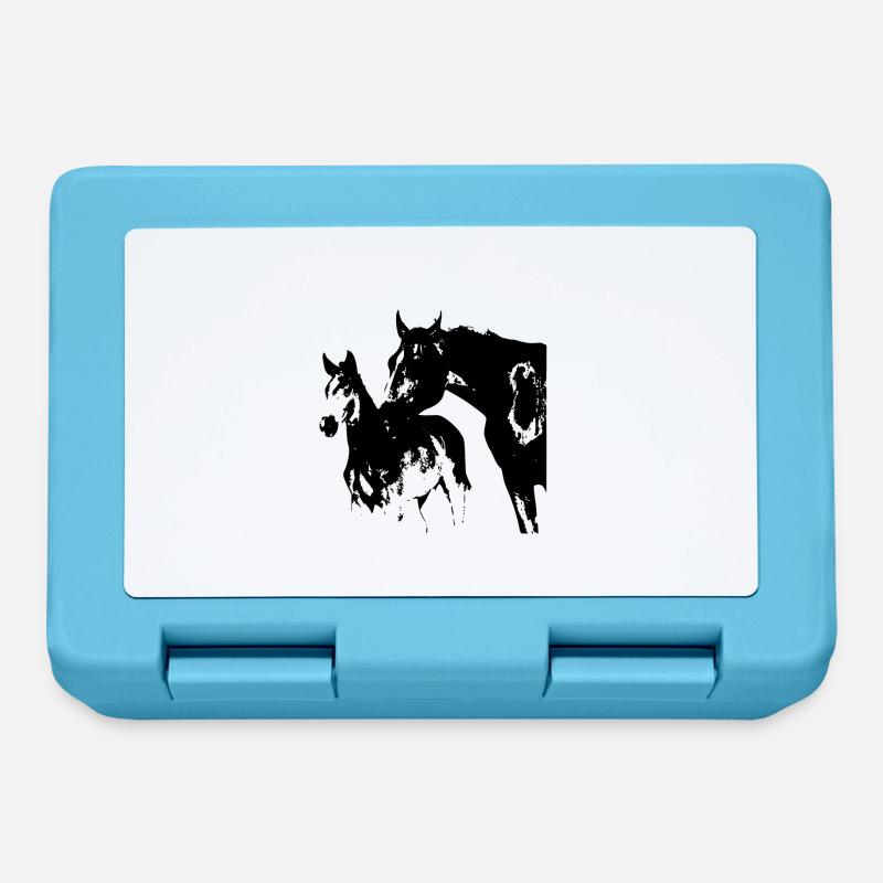 Cheval - Boîte à goûter - bleu saphir