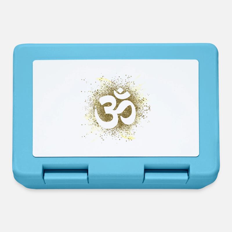 om Zeichen gold Luft element mantra - Brotdose - Saphirblau