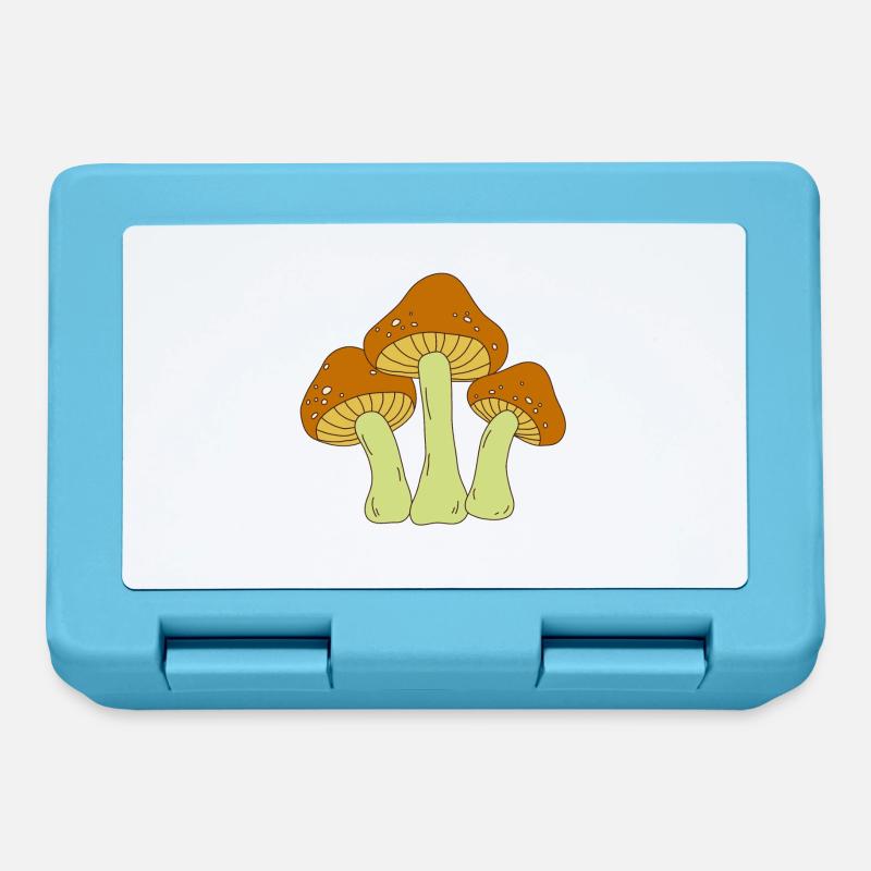 champignon - Boîte à goûter - bleu saphir