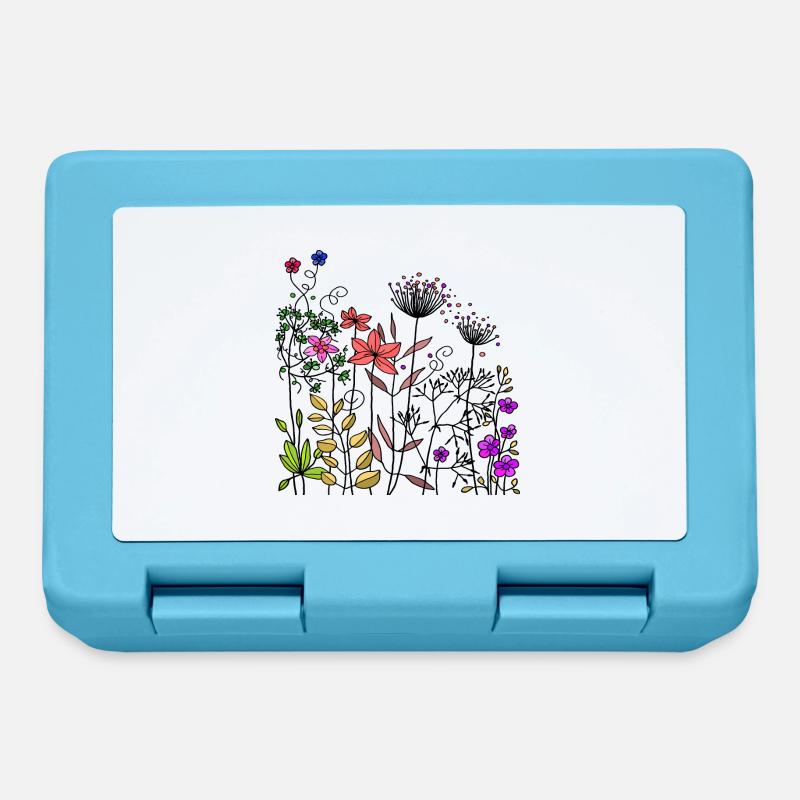 Fleur - Boîte à goûter - bleu saphir