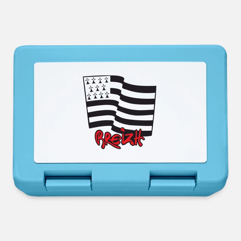 logo Rouge - Boîte à goûter - bleu saphir