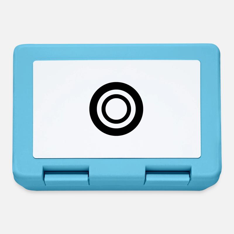 Cercle minimaliste noir et blanc - Boîte à goûter - bleu saphir