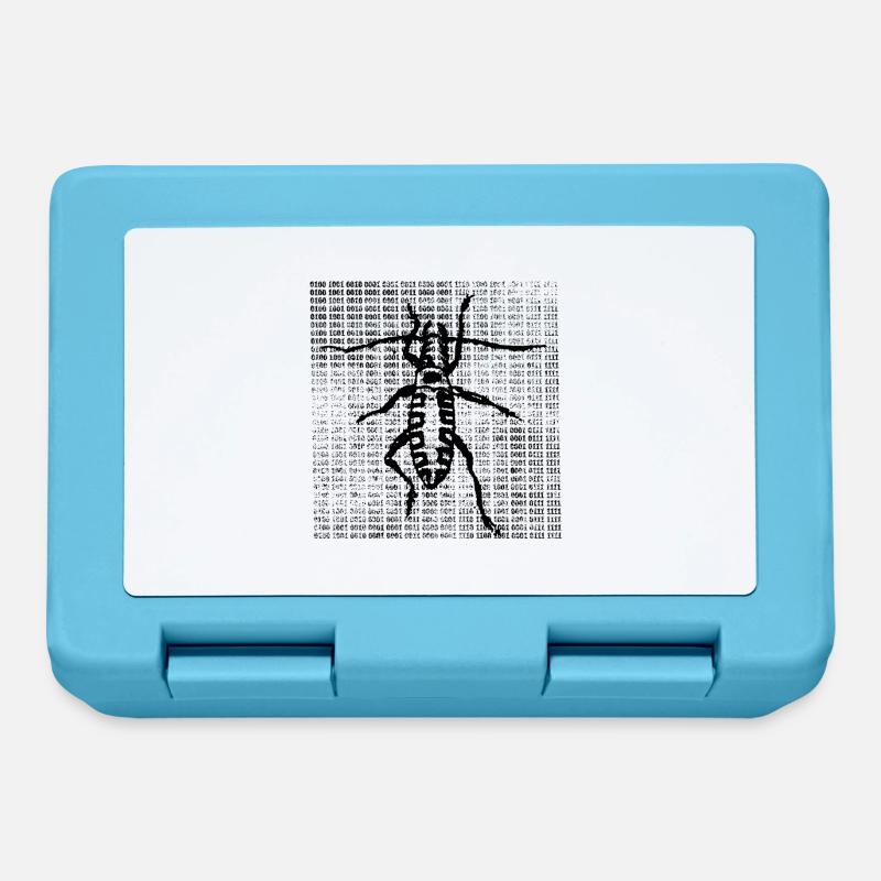 Bit worm - digital worm - Lunchbox - sapphire blue