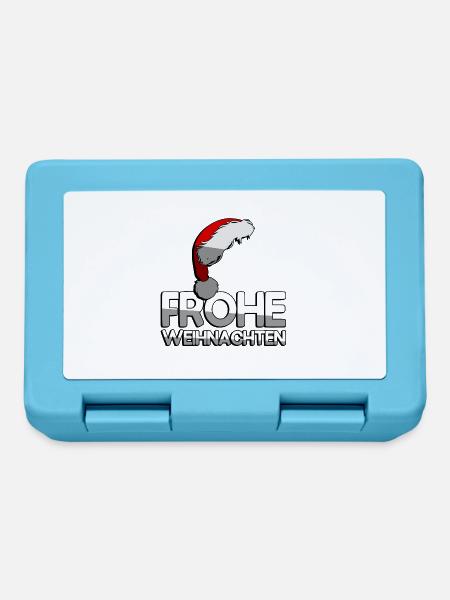 FROHE WEIHNACHTEN + Zipfelmütze - Weihnachten - Brotdose - Saphirblau