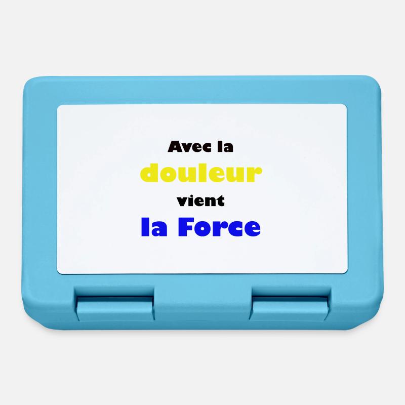 Avec la douleur vient la Force - Boîte à goûter - bleu saphir