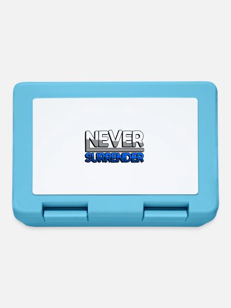 NEVER SURRENDER (Blau) - Gaming - Brotdose - Saphirblau