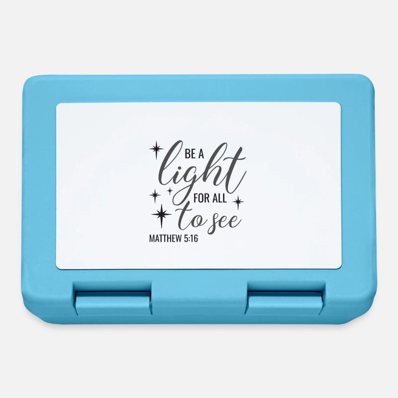 Christian Design Be a Light for all to see - Boîte à goûter - bleu saphir