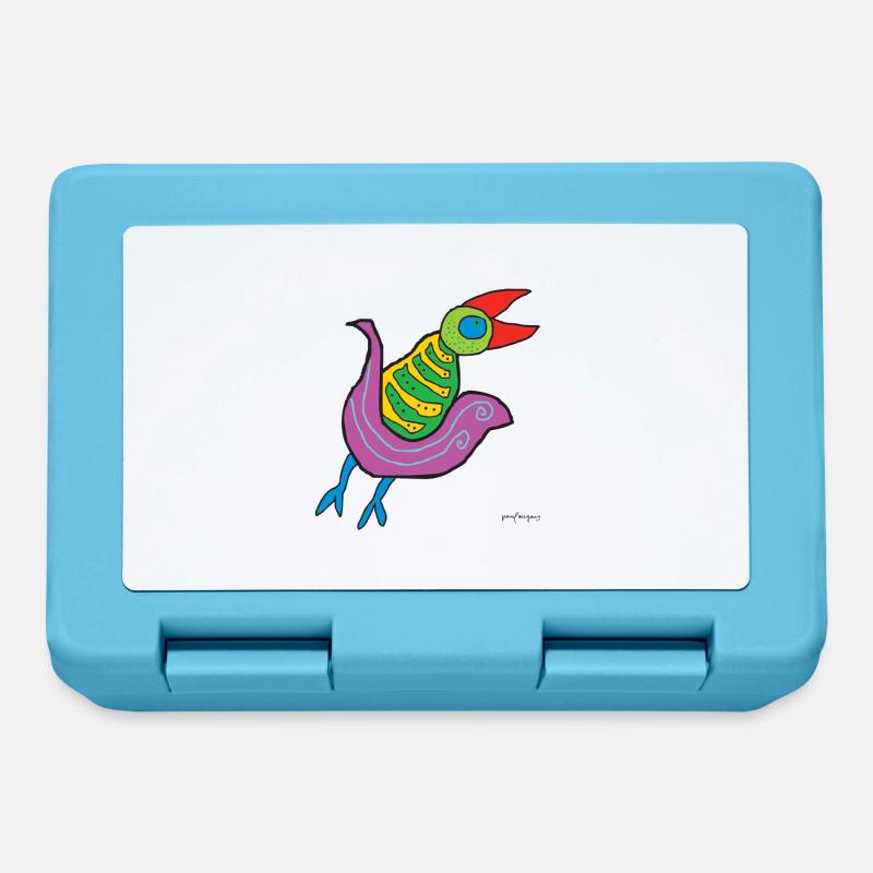 bird 11 - Lunchbox - sapphire blue
