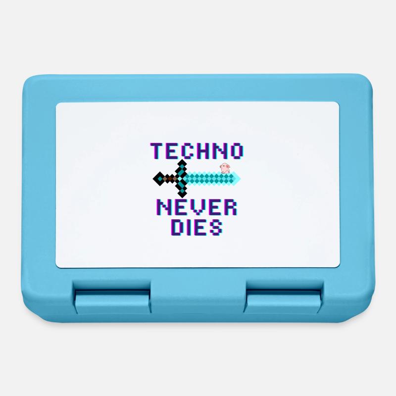 Techno Never Dies - Design - Lunchbox - sapphire blue