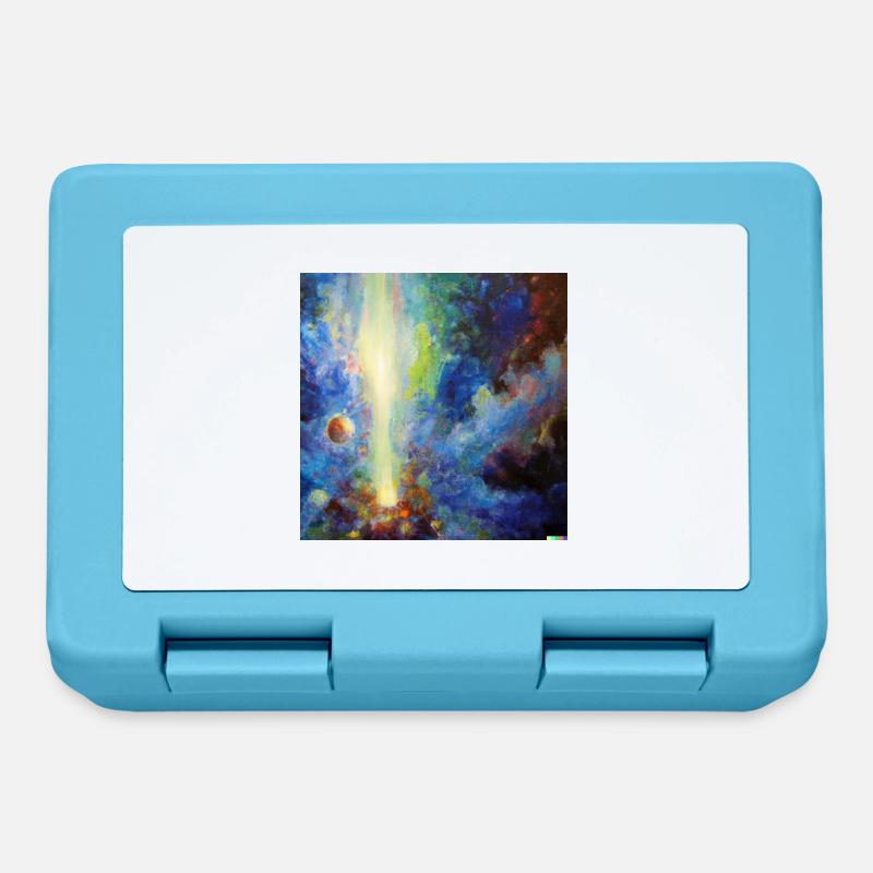 White hole in space - Lunchbox - sapphire blue