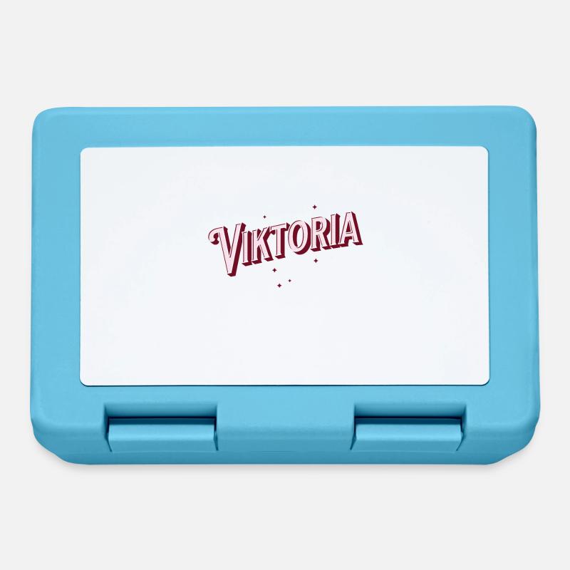 Viktoria Name tolle Mädchen Geschenkidee - Brotdose - Saphirblau