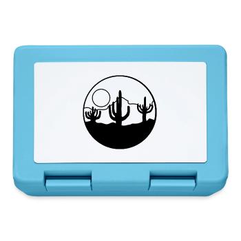 Nature Sun Desert Landscape - Lunchbox - sapphire blue - Front