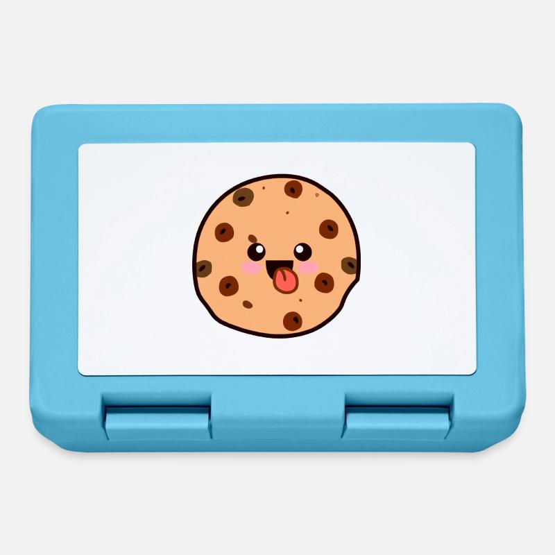 Cookie kawaii Sprache - Brotdose - Saphirblau