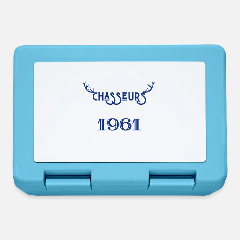 Anniversaire chasseur 1961 - Boîte à goûter - bleu saphir