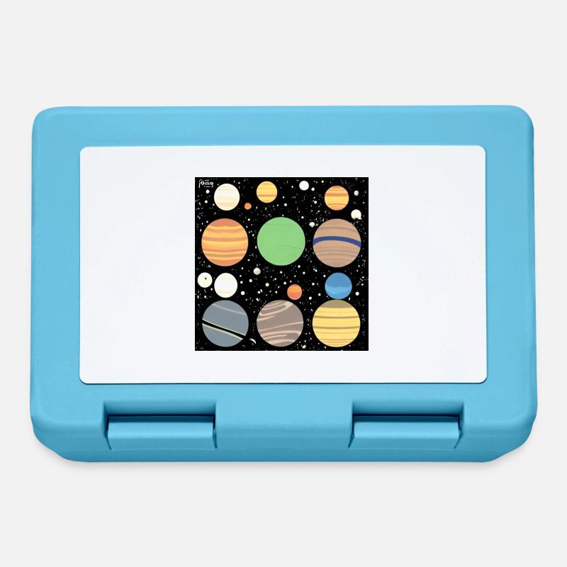 planets in the space - Lunchbox - sapphire blue