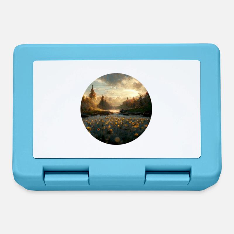 Phantas world with sun and clouds - Lunchbox - sapphire blue