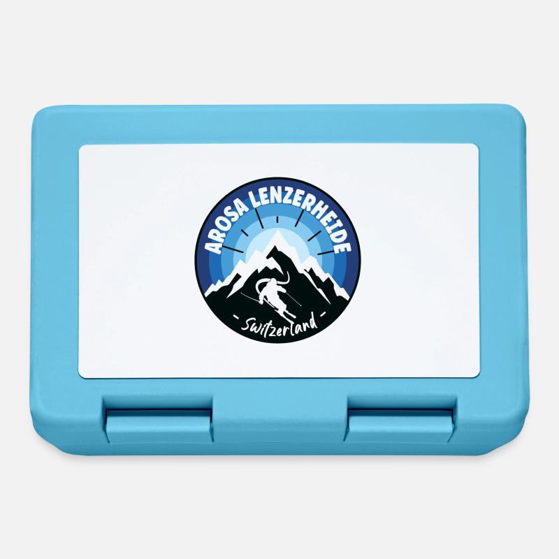 Ski Arosa Lenzerheide Schweiz Blau - Brotdose - Saphirblau