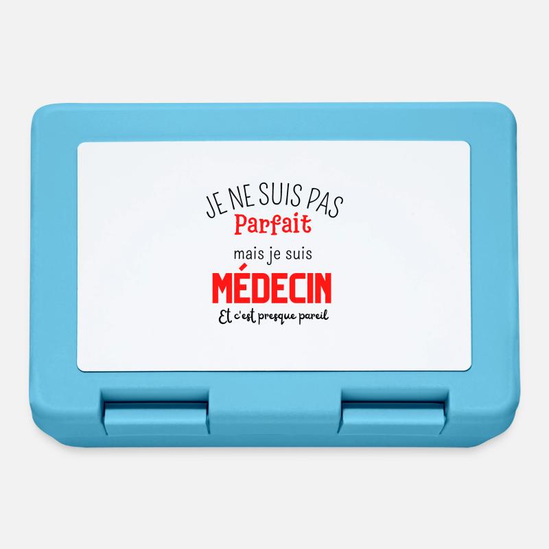 Pas parfait mais médecin - Boîte à goûter - bleu saphir
