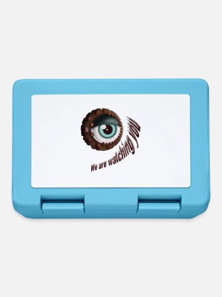 We are watching you - Brotdose - Saphirblau