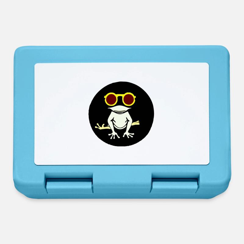 Grenouille à lunettes - Boîte à goûter - bleu saphir