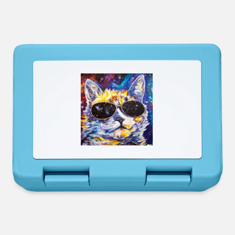 Cool cat - Boîte à goûter - bleu saphir