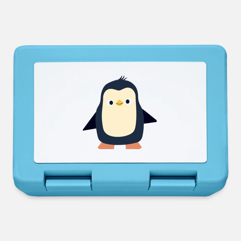 pingouin Illustration - Boîte à goûter - bleu saphir