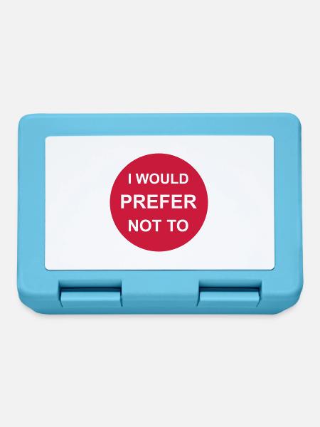 I prefer not to - Brotdose - Saphirblau