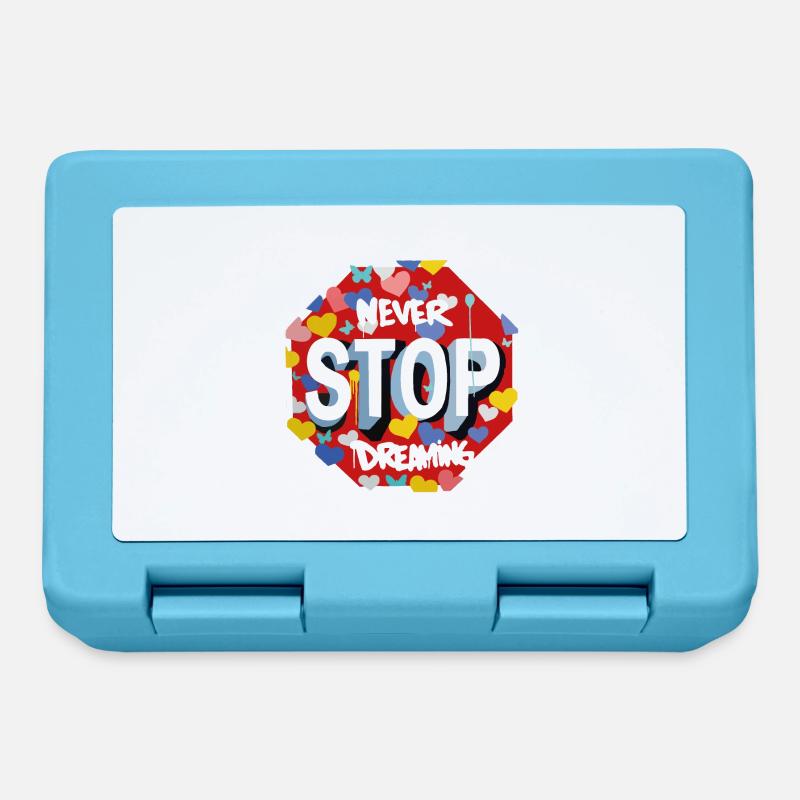 Never stop dreaming - dream - Boîte à goûter - bleu saphir