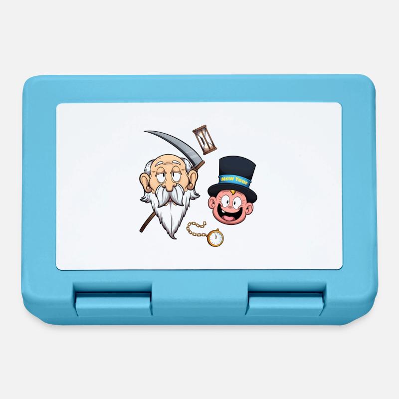 New Year Character Faces And Elements - Lunchbox - sapphire blue