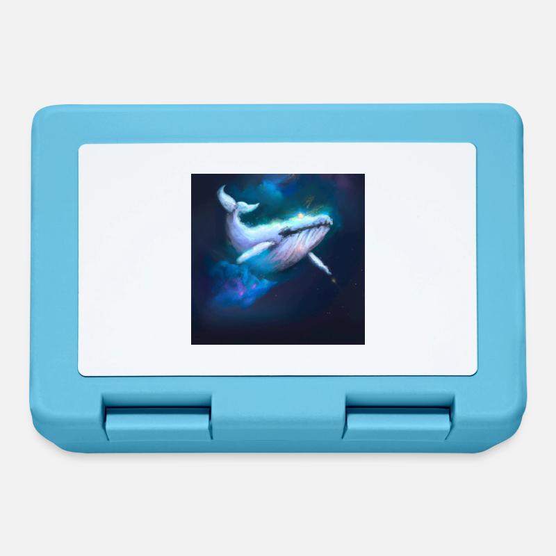 Whale floating in space - Lunchbox - sapphire blue