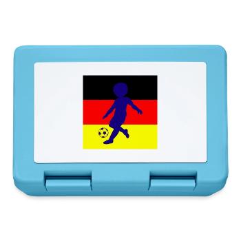 Fußball Soccer - Brotdose - Saphirblau - Vorne
