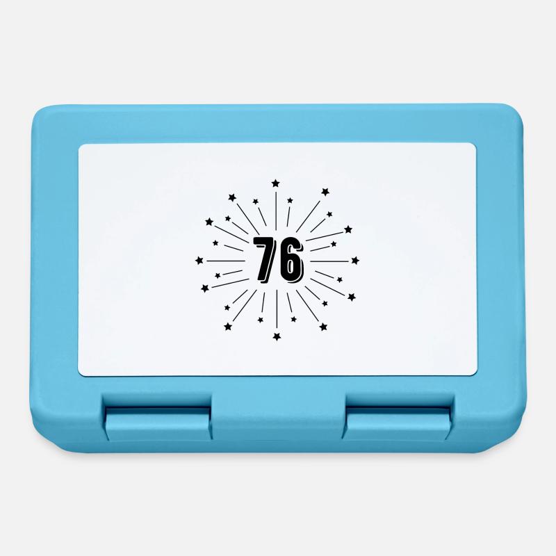 76e anniversaire étoilé - cadeau 76 ans - Boîte à goûter - bleu saphir