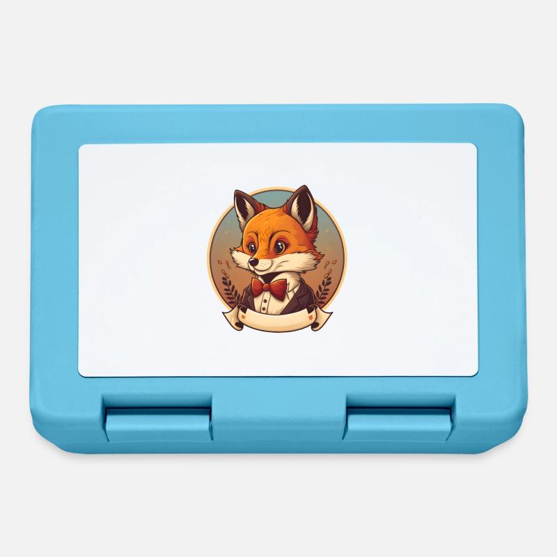 Mignon Rusé Mignon Cartoon Fox - Boîte à goûter - bleu saphir
